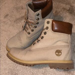 Canvas timberland boots